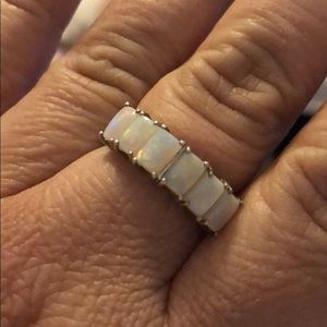 Opal and silver sz 10